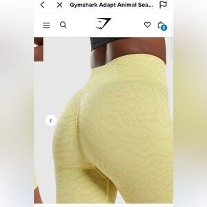 Yellow Adapt Camo Cycling Shorts Gymshark size Large